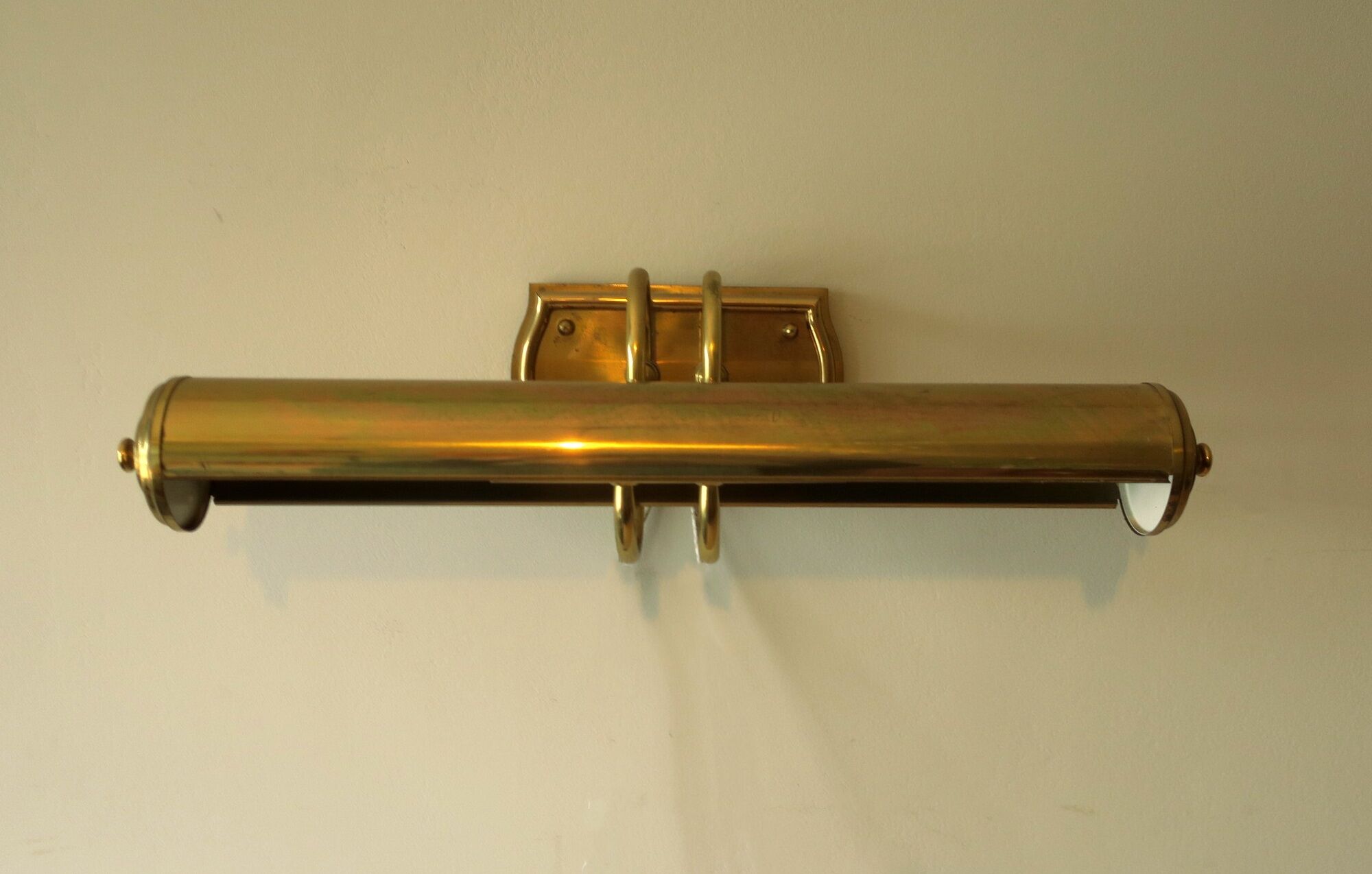 Pair of brass adjustable wall reading lights 1960s