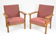 Paire fauteuils GE - 265 par Wegner Hans pour Getama 1950
