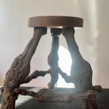 Wooden stool vine foot 50s