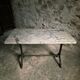 French bistro table made of marble with a cast iron base, 1920s–1930s.