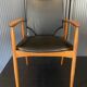 A Scandinavian teak skai chair from the 1960s for a vintage desk table.