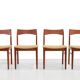 Set of four teak dining chairs by Henning Kjærnulf model 59 for Vejle Stolenfabrik