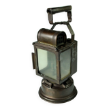 1930s - old carbide lamp, railway signal lamp, made of copper, metal and glass, by A. Butin/Paris