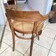 Fauteuil bistrot bureau en bois courbé assise cannée années 30