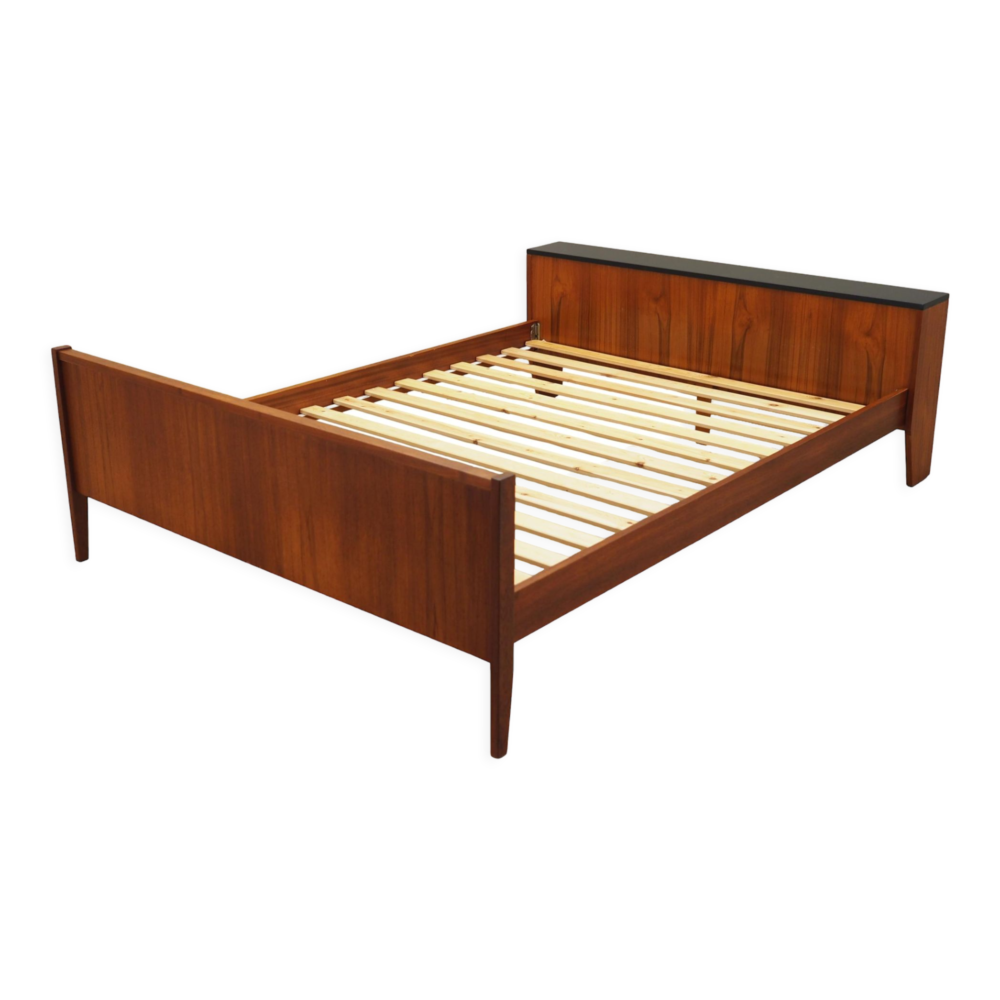 Lit en palissandre, design danois, années 1970, production: Danemark