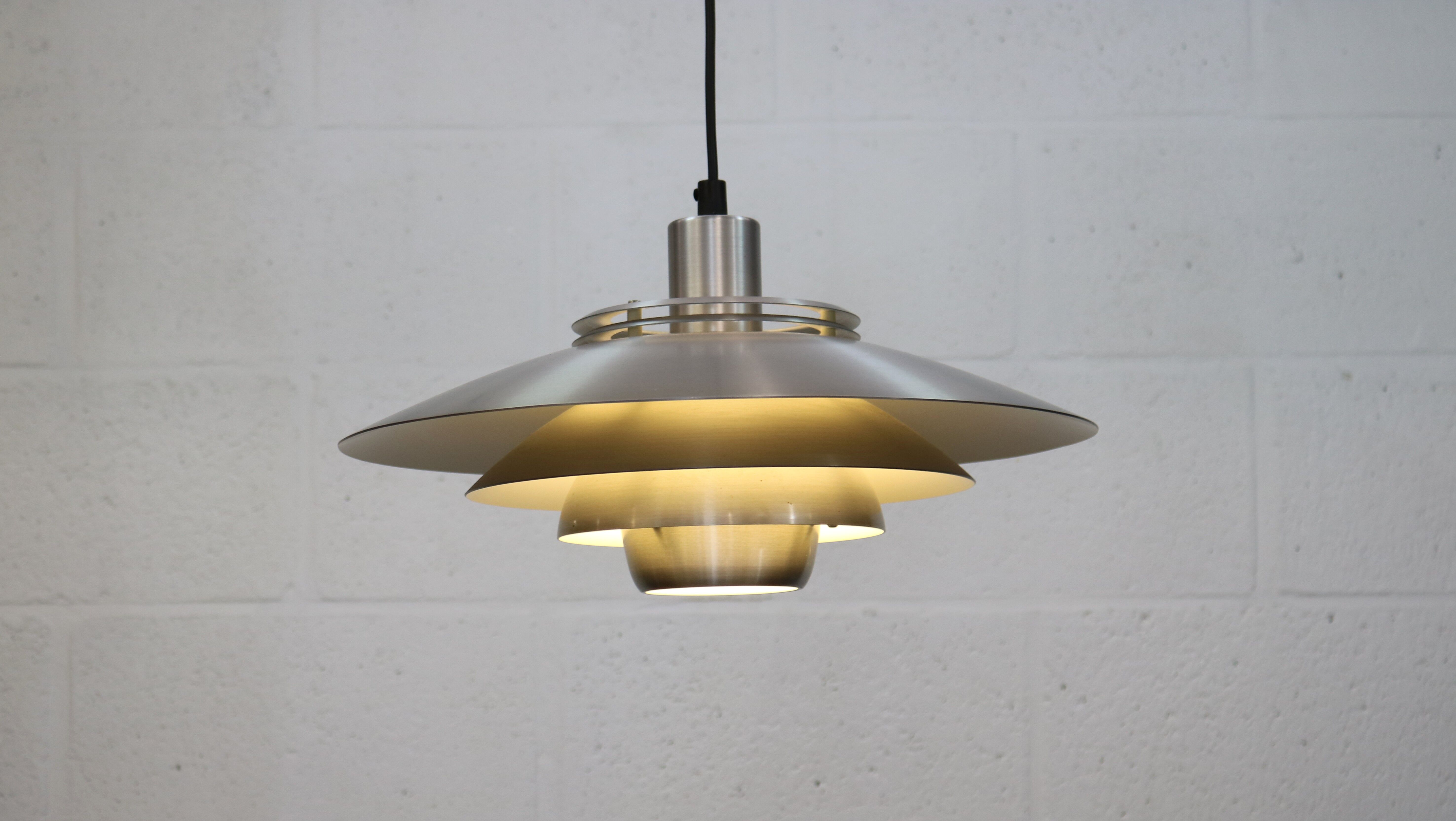 Silver Danish Jeka Metaltryk pendant Lamp - Model Dania 3020