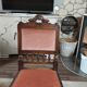 Oak and velvet chair