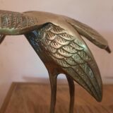 Vintage brass heron