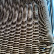 Chaises scoubidou et aluminium