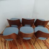 Mid-Century Set of dining 6 chairs Tatra O.Haerdtl, 60s Czechoslovakia