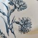 Two ironstone plates from Lunéville Keller and Guérin with a floral pattern.
