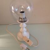 Glass globe bedside lamp/ vintage 60s-70s