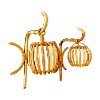 Lot de 2 appliques en rotin