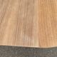 Renovated round extendable Scandinavian dining table in teak, 110cm.