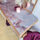 Antique wooden and marble buffet console