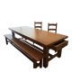 Solid oak dining table made by a craftsman cabinetmaker.