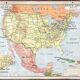 🌍 Old school map Vidal-Lablache 51, 1940 - United States, Mexico