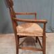 Rustic straw armchair