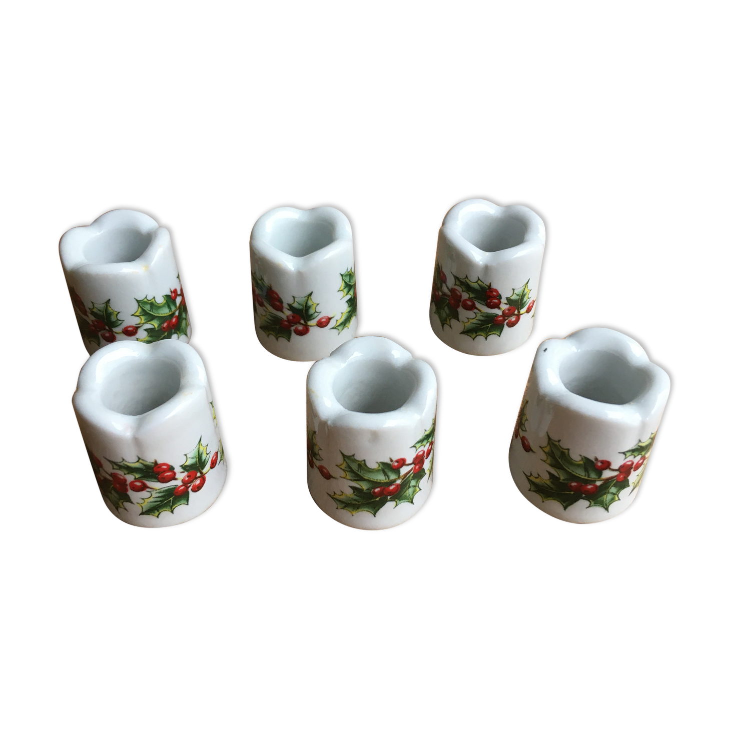 Lot de 6 bougeoirs de Noel