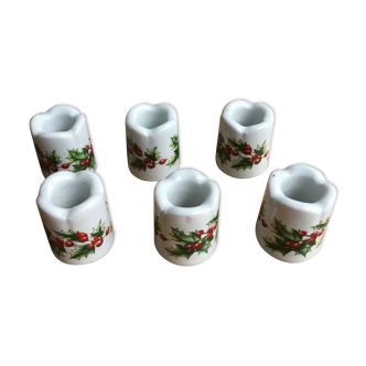 Lot of 6 Christmas candlesticks
