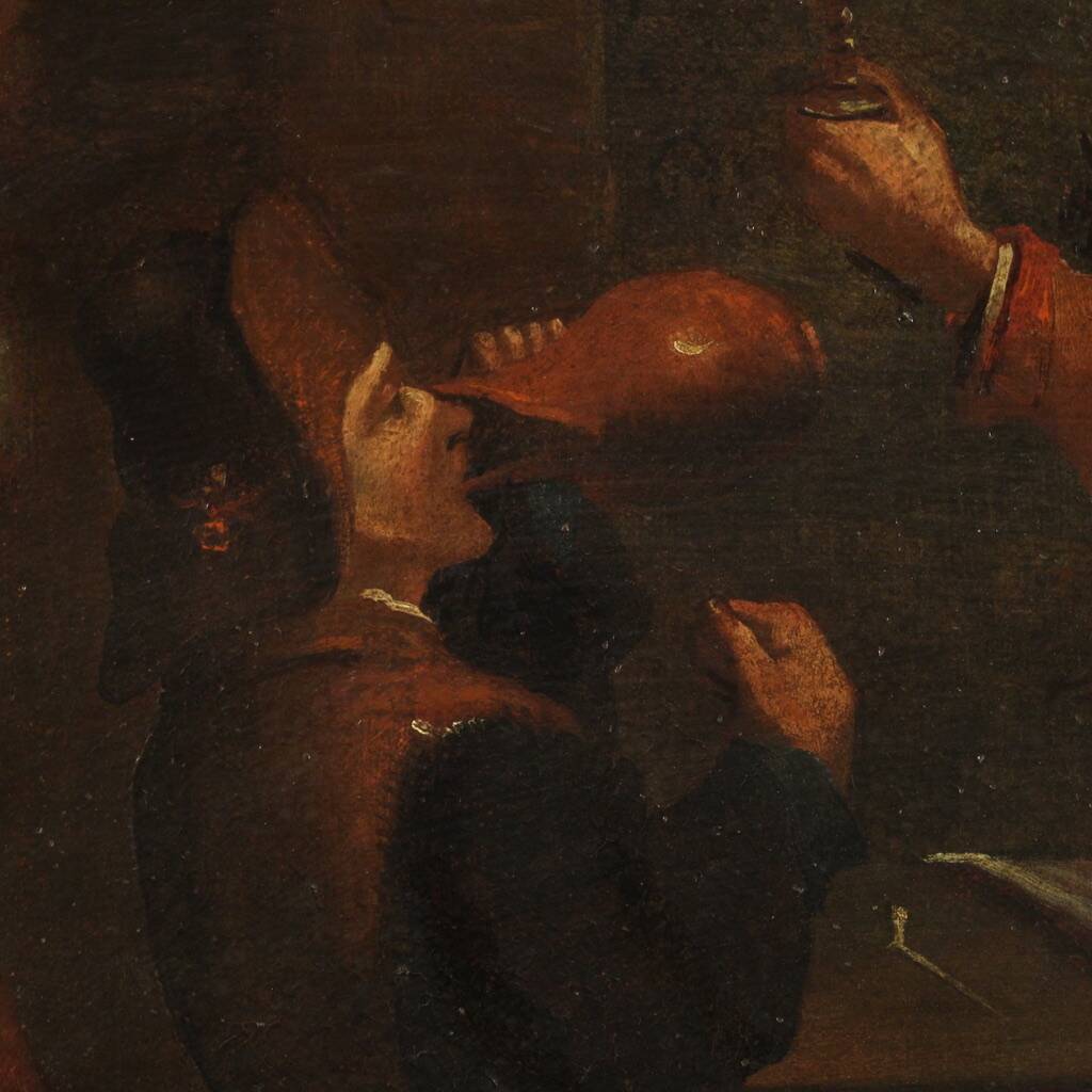 Italian painting Bamboccianti genre scene