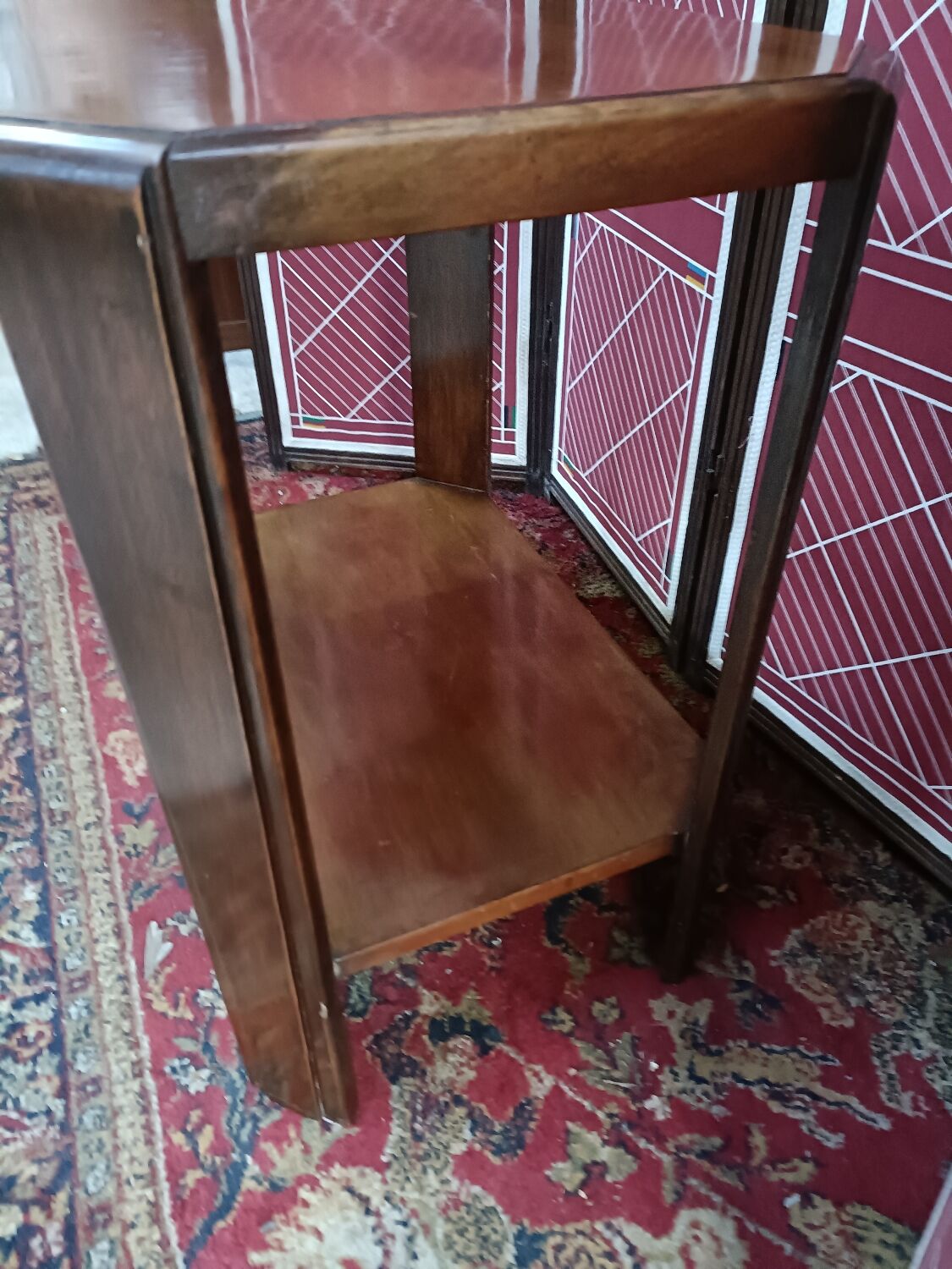 Old small art-deco pedestal table