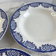 Set of 3 deep plates Sarreguemines Capri Casino