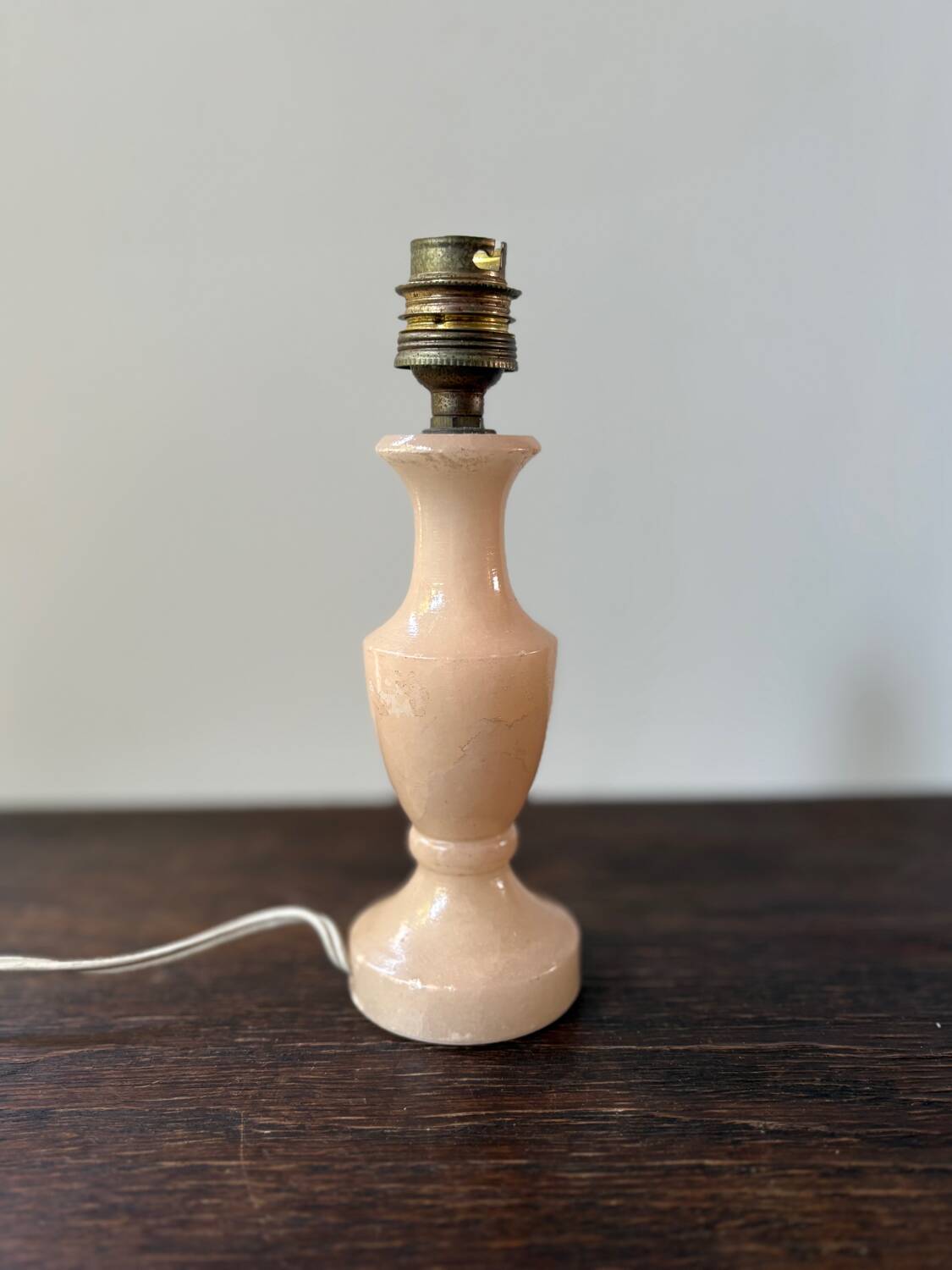 Vintage pink natural stone lamp base