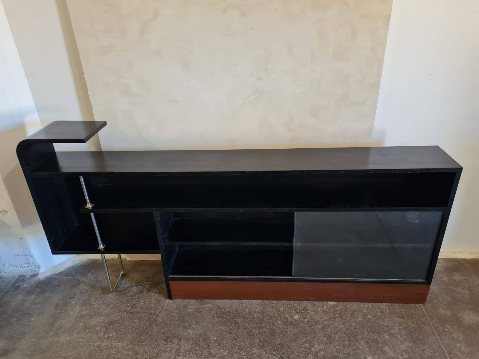 Functionalist Sideboard / Bookcase with Shelves, Czechoslovakia, 1930s