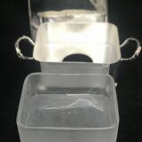 Victorian silver metal butter dish