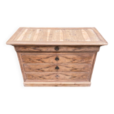 Renovated Louis Philippe chest of drawers in solid wood and walnut veneer from the 18th century.