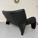 Old 2/3 seater lounge sofa designed by Jan Armgardt for Leolux in black leather