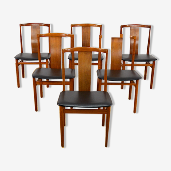 Suite of 6 danish chairs Henning Sorensen 1960