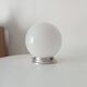Vintage opaline and aluminium ceiling light from the 1950s.