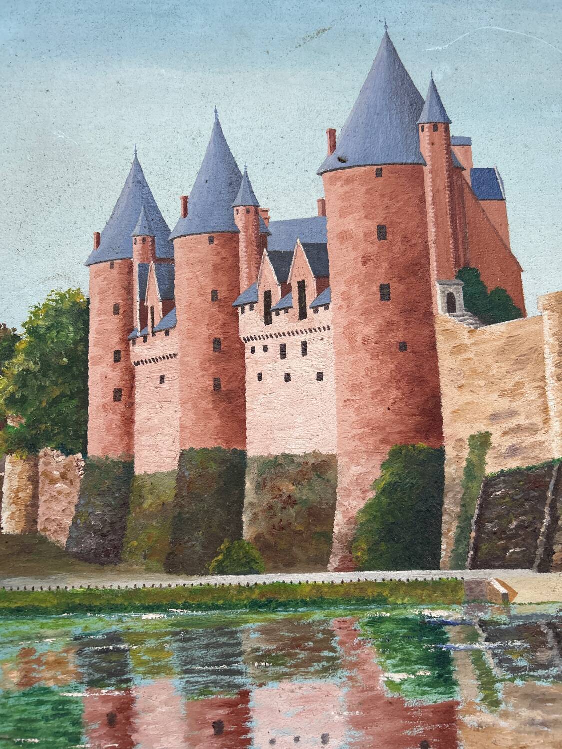 Huile sur toile paysage signée M.Fiche