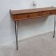 Console bois pieds métal 2 tiroirs