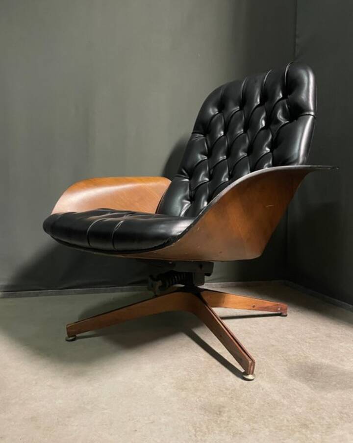 Iconic "Mr. Chair" Armchair & Ottoman – George Mulhauser for Plycra