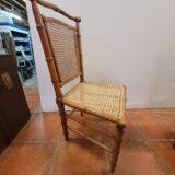 Children's chair bamboo wood cherry tree