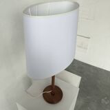 Lampe de table bois chêne années 70