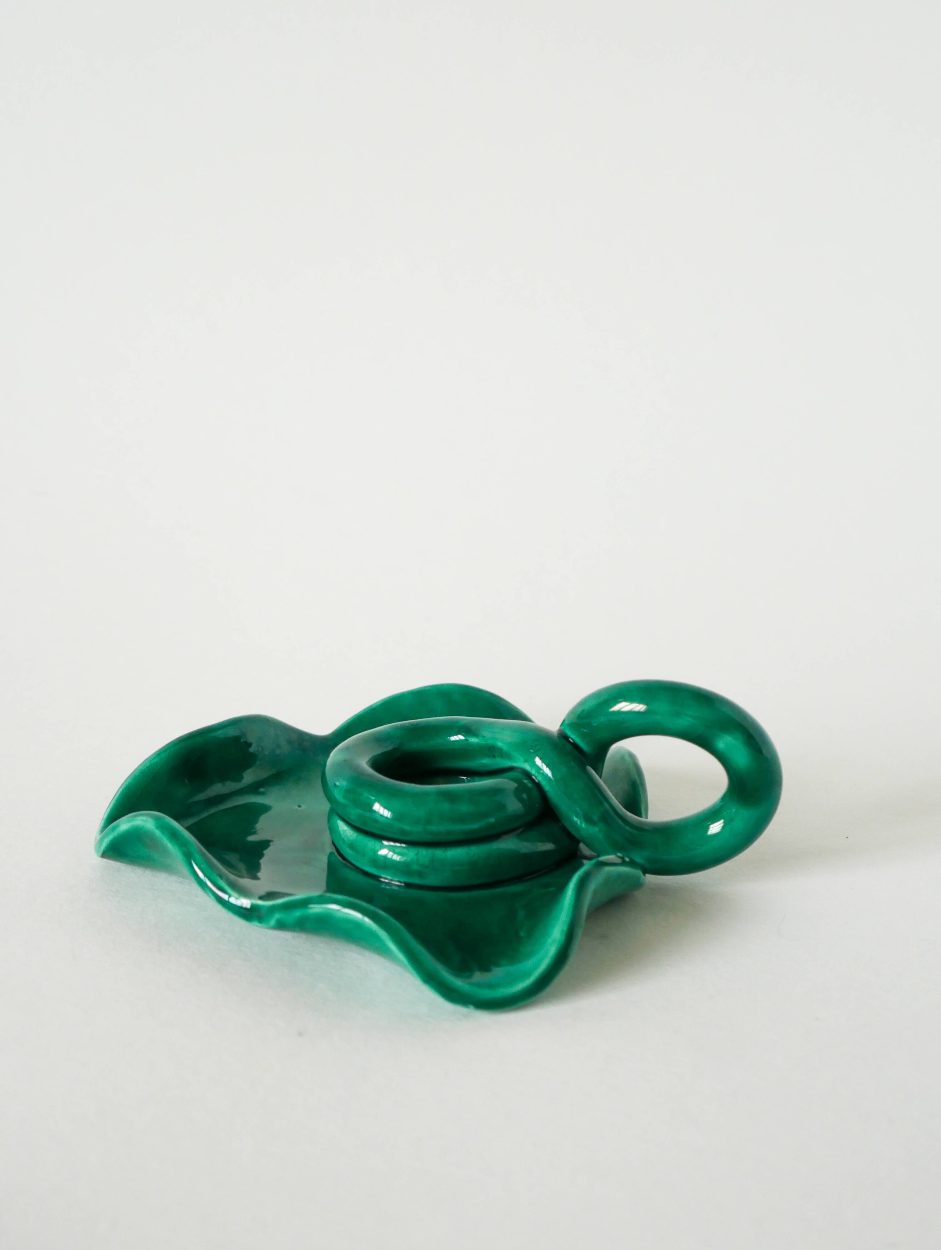 Slip leaf candle holder, 1970