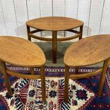 Trio of 70s teak side tables