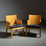 Pair of Stall armchairs by Christian Liaigre, circa 1990