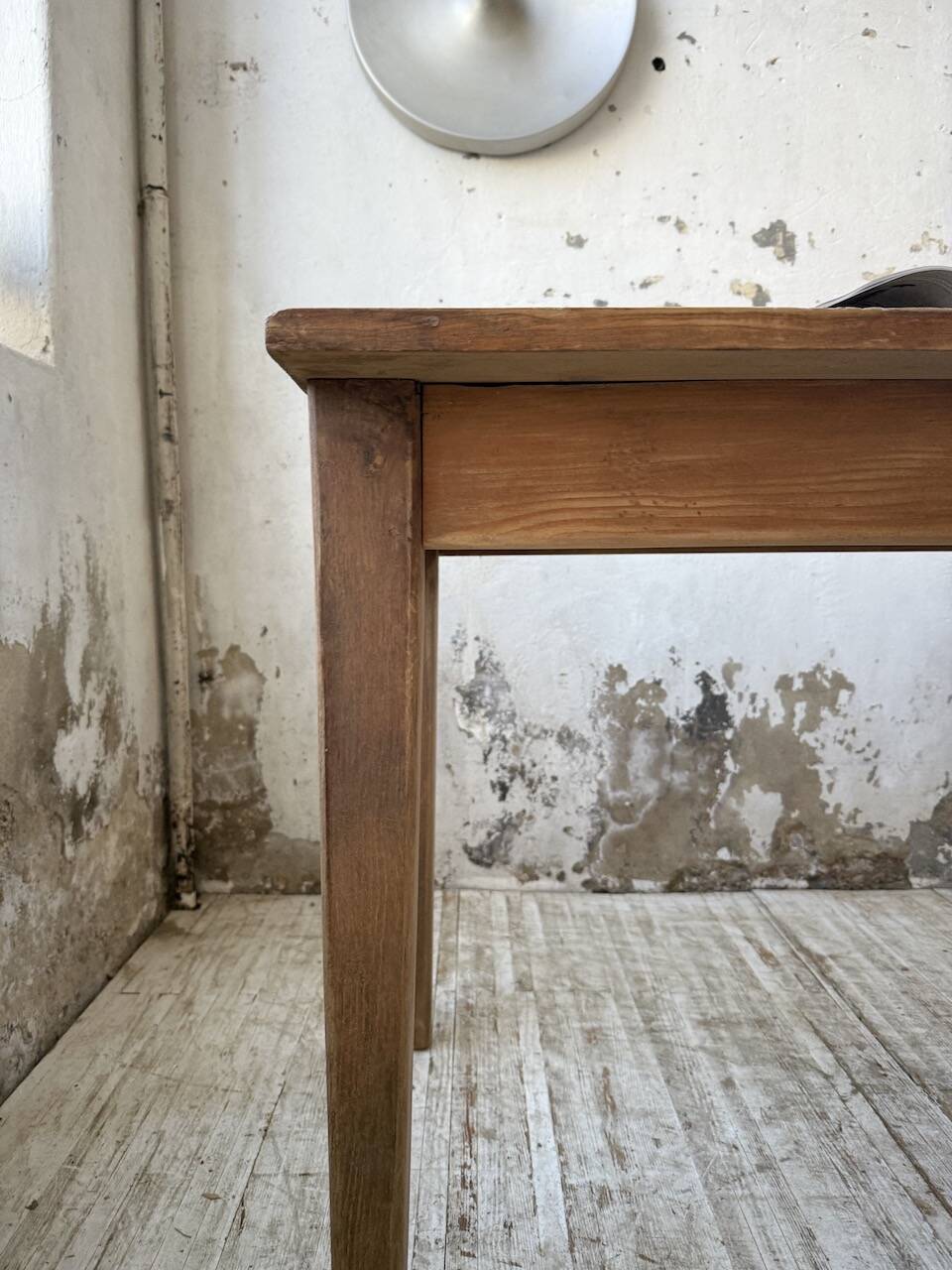 Table de ferme en pin et chêne