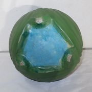 Vase en grès émaillé, à décor floral, signé e. lachenal – fin xixe