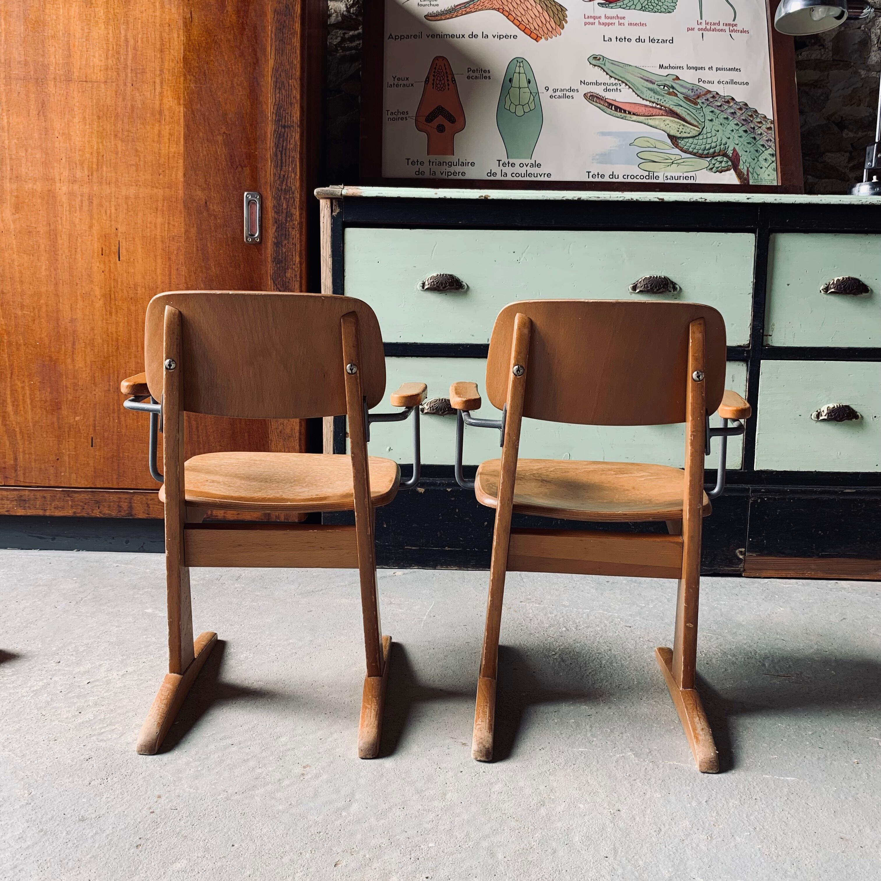 2 chaises enfant Casala - bois & métal