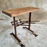 Antique shoe rack side table bench