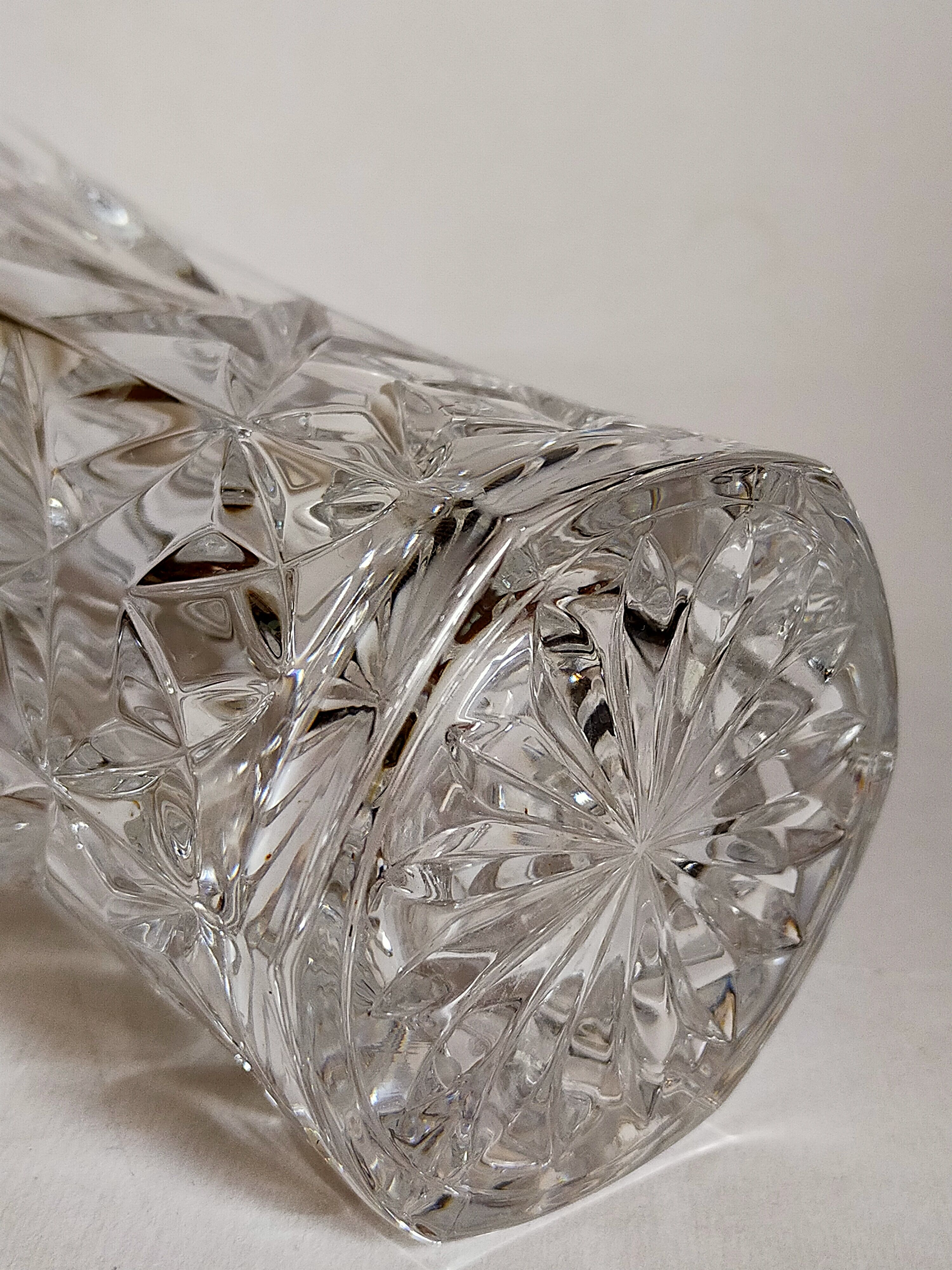 Duo of vintage French crystal vases