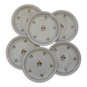 Lot de 6 assiettes à dessert SALINS. Modèle Yvonne.