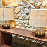 Set of two ceramic lamps by Georges Pelletier