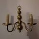 Pair of brass wall lights